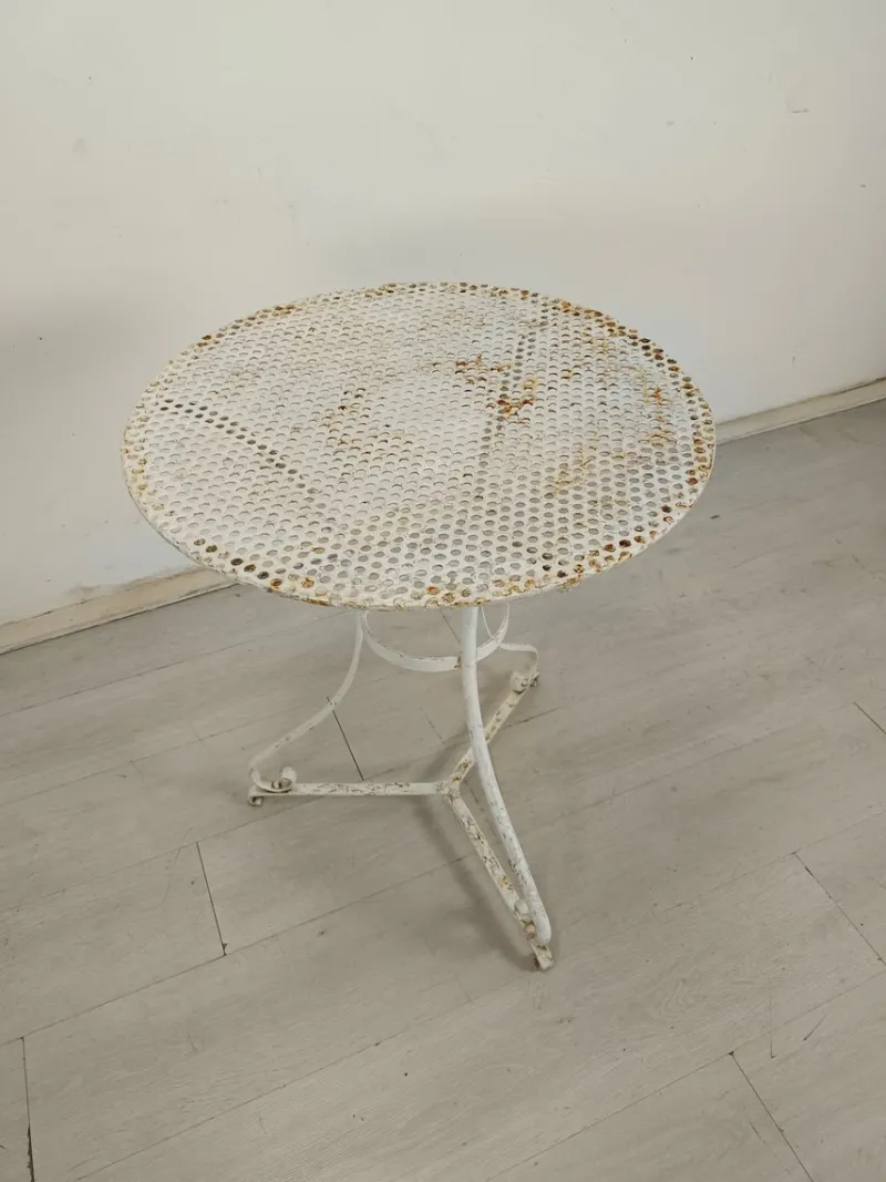 Outlet Pamono Perforated Metal Garden Table, 1920s