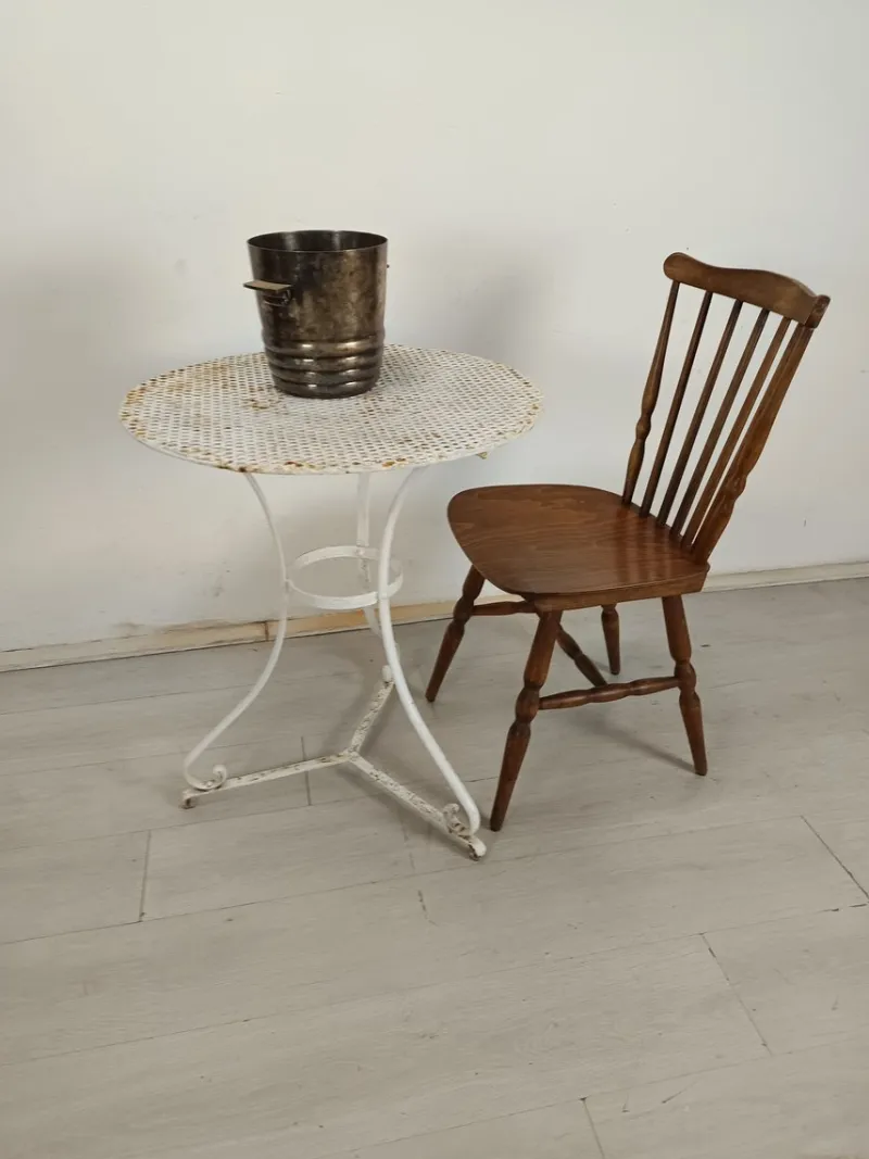 Outlet Pamono Perforated Metal Garden Table, 1920s