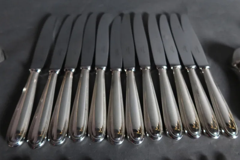 Pamono Perles Cutlery from Christofle, Set of 61