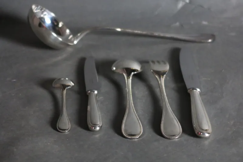 Pamono Perles Cutlery from Christofle, Set of 61