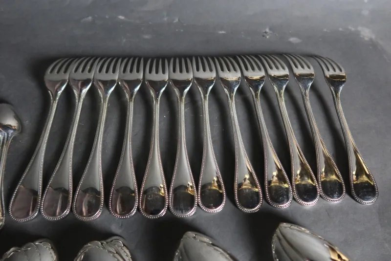 Pamono Perles Cutlery from Christofle, Set of 61