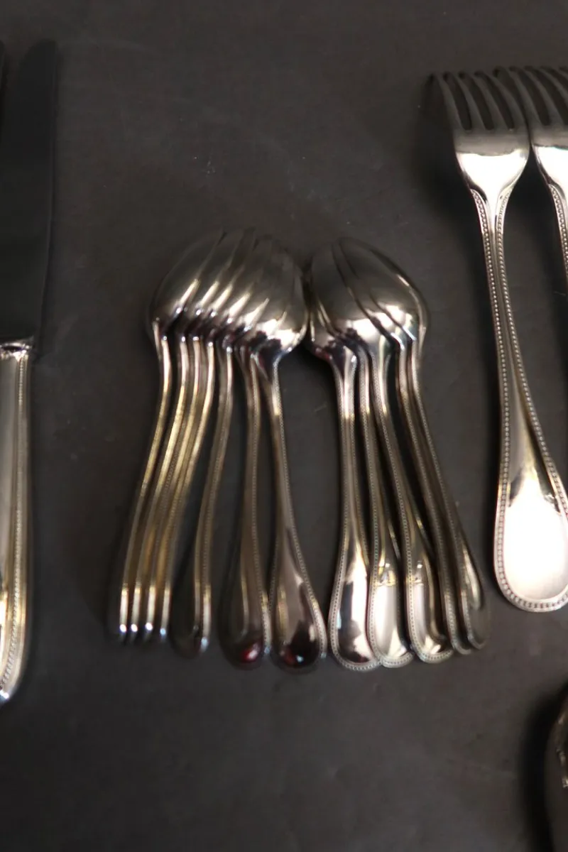 Pamono Perles Cutlery from Christofle, Set of 61