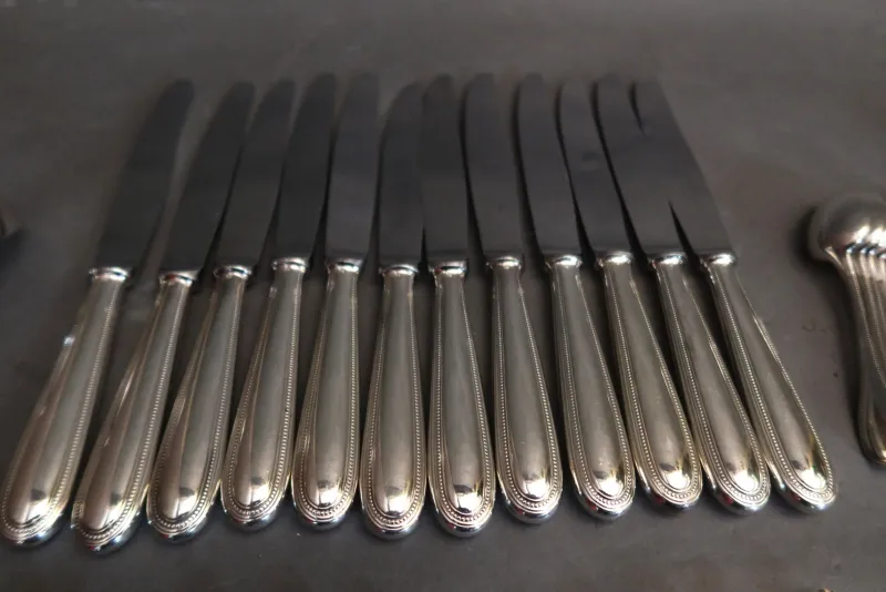 Pamono Perles Cutlery from Christofle, Set of 61