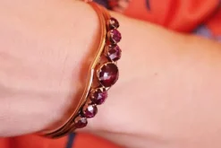 Pamono Perpignan Garnet Bangle Bracelet><noscript><img width=