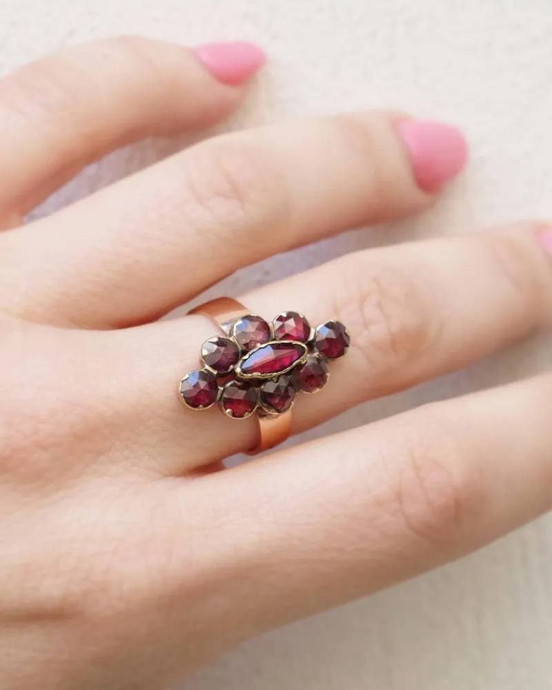 Pamono Perpignan Garnet Marquise Ring> Rings