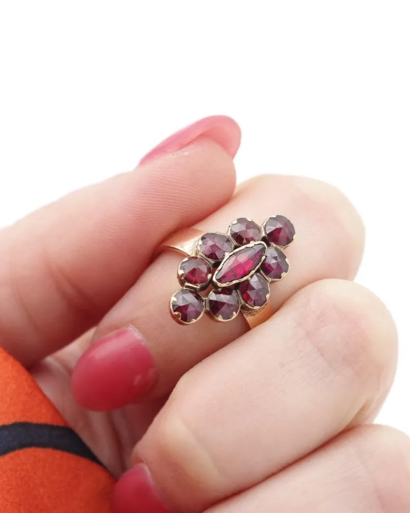 Pamono Perpignan Garnet Marquise Ring> Rings