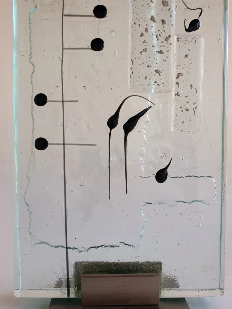 Pamono Perrin, Silent Score, 2001, Sculpted Glass> Sculpture