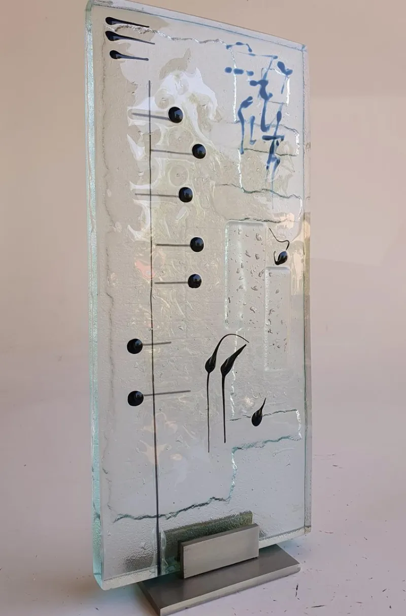 Pamono Perrin, Silent Score, 2001, Sculpted Glass> Sculpture