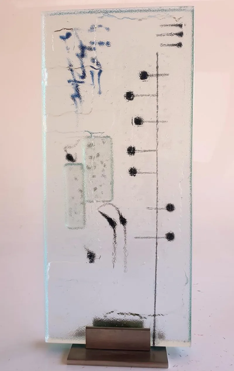 Pamono Perrin, Silent Score, 2001, Sculpted Glass> Sculpture