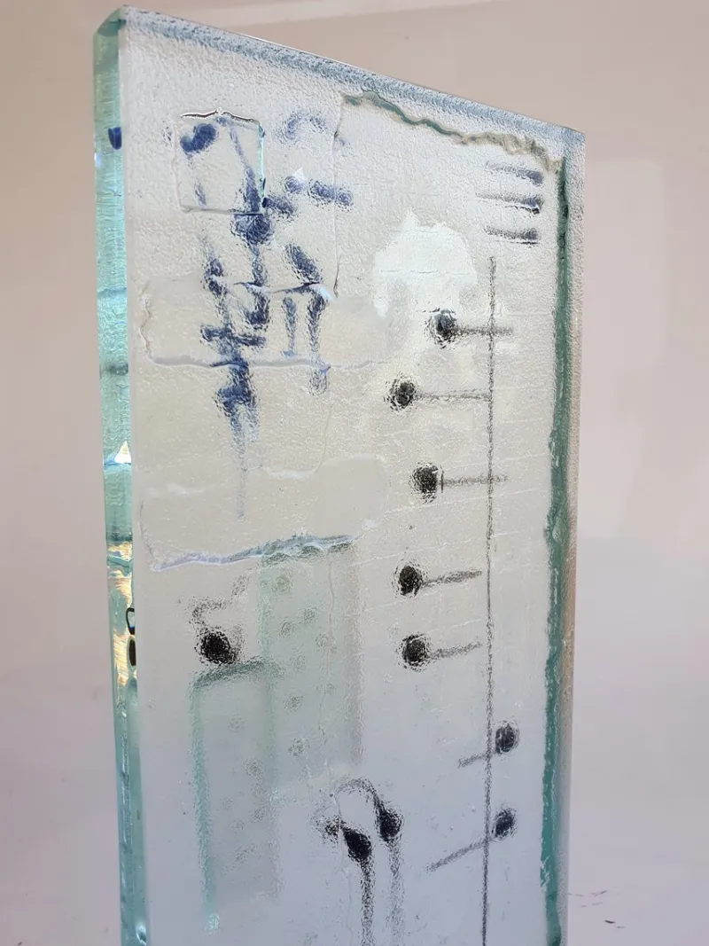 Pamono Perrin, Silent Score, 2001, Sculpted Glass> Sculpture