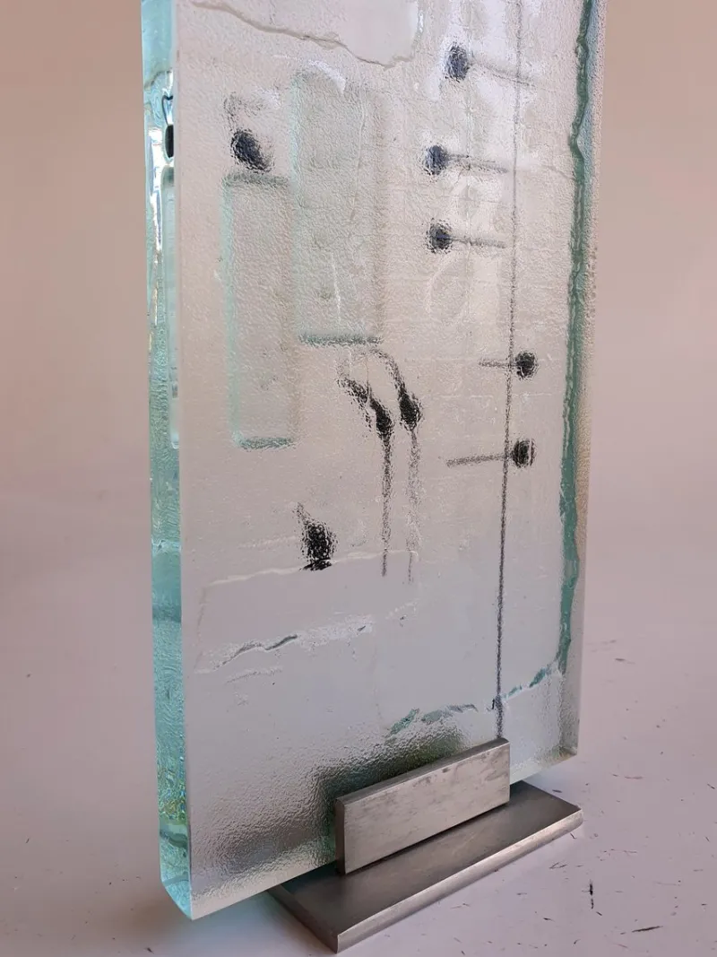 Pamono Perrin, Silent Score, 2001, Sculpted Glass> Sculpture