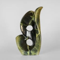 Pamono Peter Chidzonga, Large Shona Art Abstract Sculpture, Leopard Stone><noscript><img width=