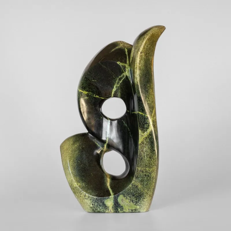 Pamono Peter Chidzonga, Large Shona Art Abstract Sculpture, Leopard Stone> Abstraction|Sculpture