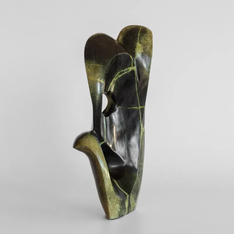 Pamono Peter Chidzonga, Large Shona Art Abstract Sculpture, Leopard Stone> Abstraction|Sculpture