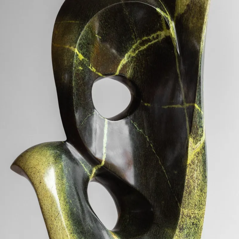 Pamono Peter Chidzonga, Large Shona Art Abstract Sculpture, Leopard Stone> Abstraction|Sculpture
