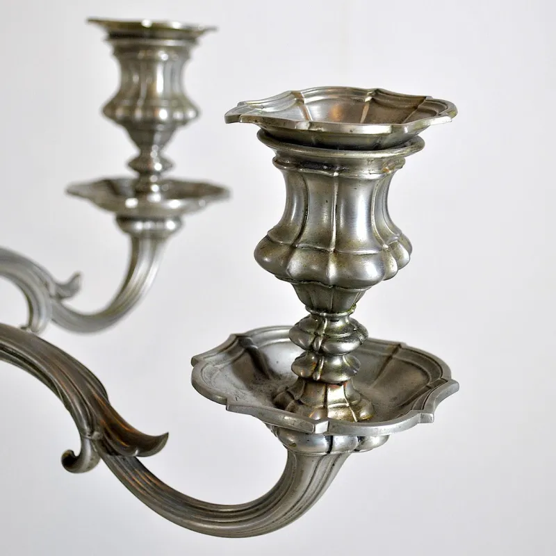 Pamono Pewter 5-Arm Candleholder, 1940s