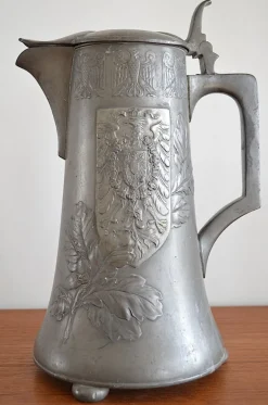 Clearance Pamono Pewter Ceremonial Jug with Berlin Coat of Arms from Kayser, 1900s
