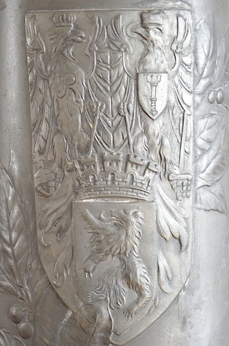 Clearance Pamono Pewter Ceremonial Jug with Berlin Coat of Arms from Kayser, 1900s
