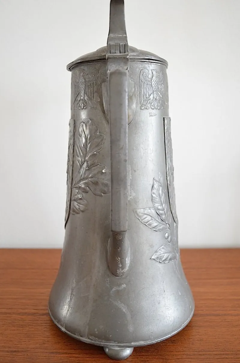 Clearance Pamono Pewter Ceremonial Jug with Berlin Coat of Arms from Kayser, 1900s