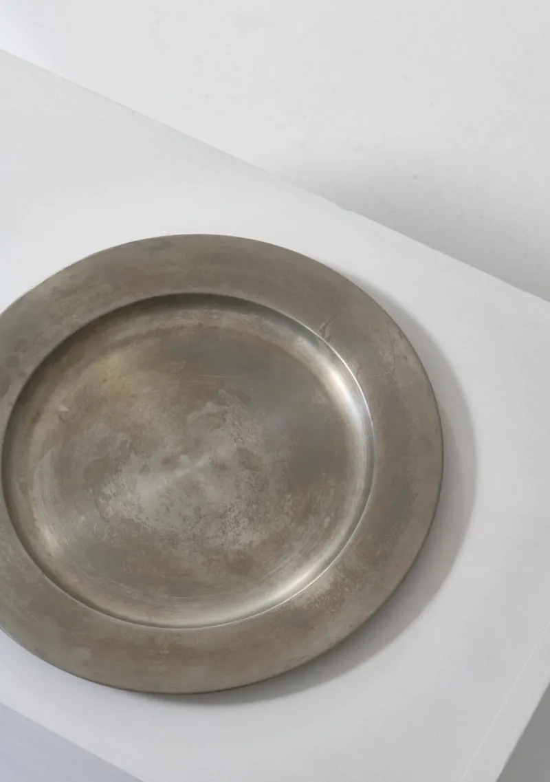 Pamono Pewter Charger Plates from Svenskt Tenn, Sweden, 1950s, Set of 6> Dinner Plates & Bowls