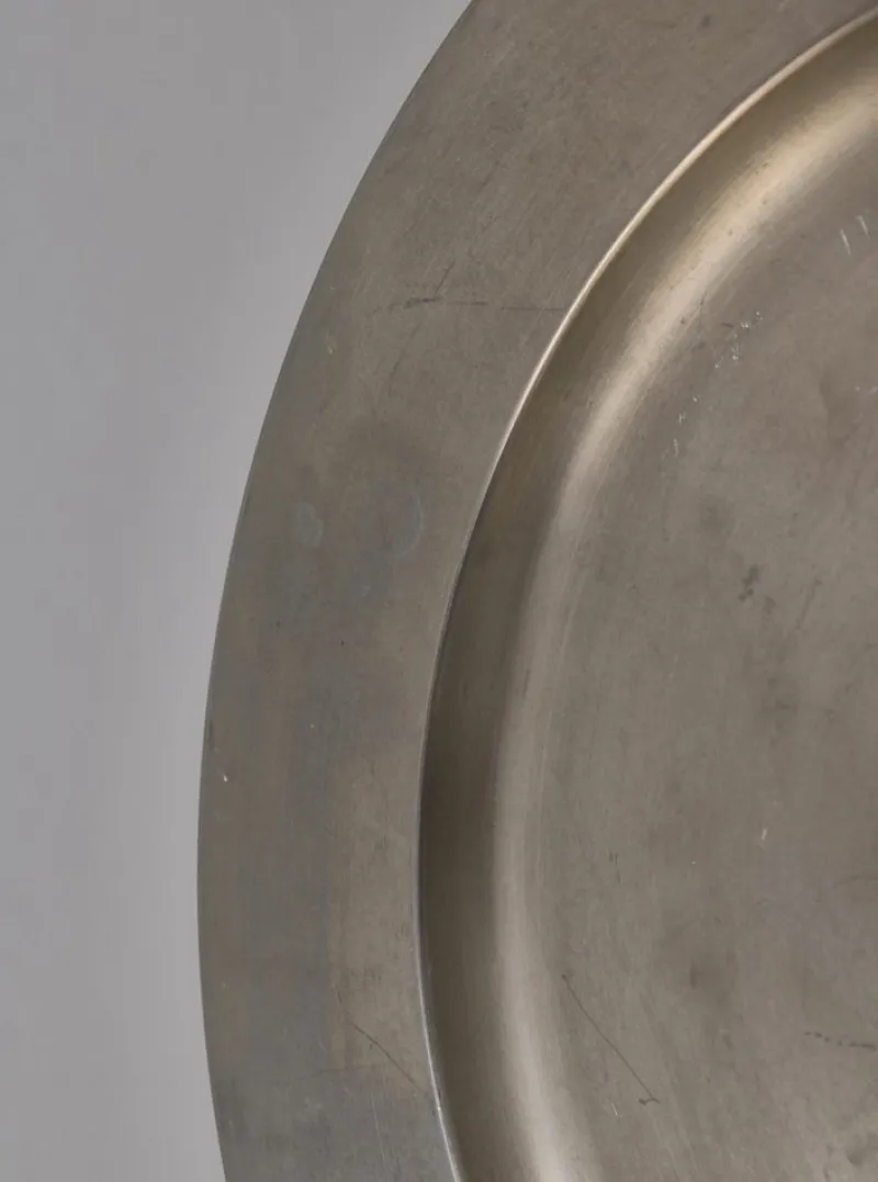 Pamono Pewter Charger Plates from Svenskt Tenn, Sweden, 1950s, Set of 6> Dinner Plates & Bowls