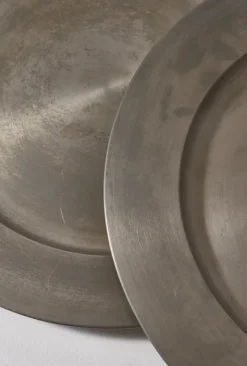 Pamono Pewter Charger Plates from Svenskt Tenn, Sweden, 1950s, Set of 6><noscript><img width=