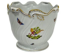 Best Pamono Pheasant Pattern Porcelain Cachepot from Herend
