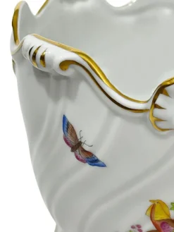 Best Pamono Pheasant Pattern Porcelain Cachepot from Herend