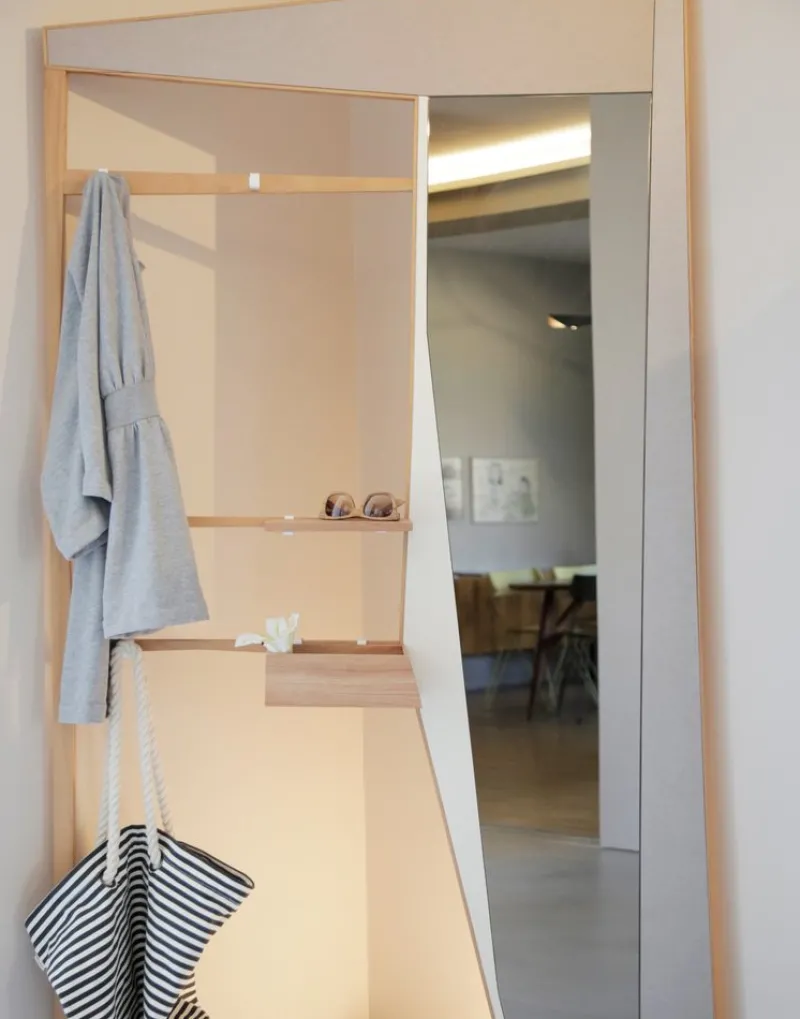 Pamono Phelie Wall Mirror with Coat Rack by Kathrin Charlotte Bohr for Jacobsroom> Racks, Hooks & Valets