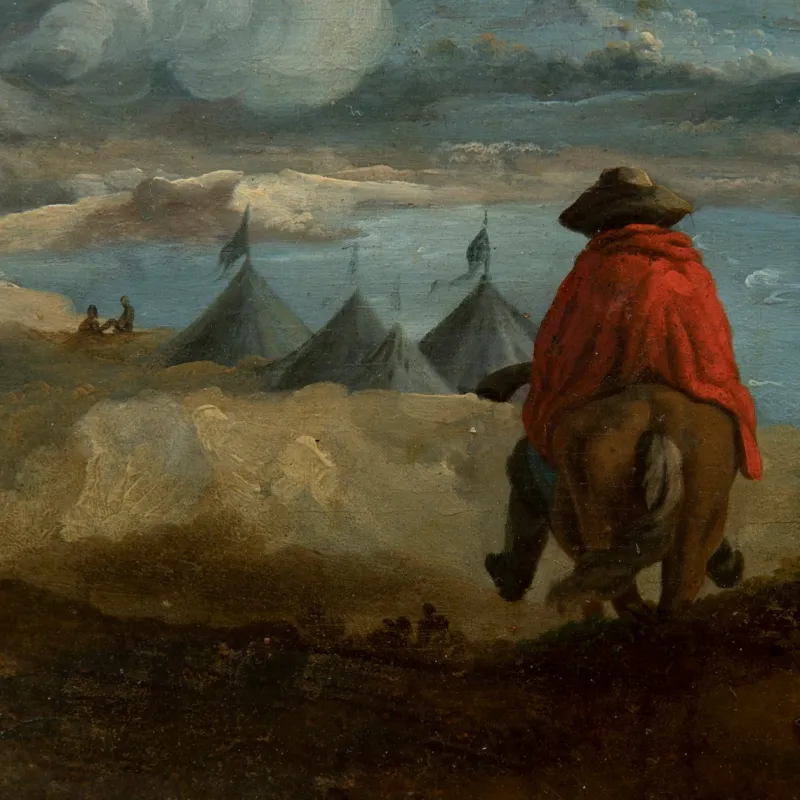 Hot Pamono Philips Wouwerman, Dutch Landscape, 1660, Oil on Panel