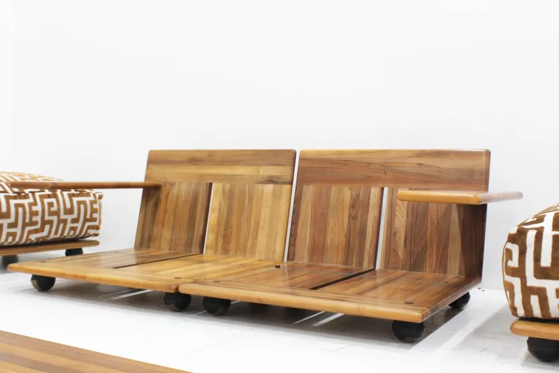 Pamono Pianura Sofa Set by Mario Bellini for Cassina, 1970s, Set of 10> Living Room Sets