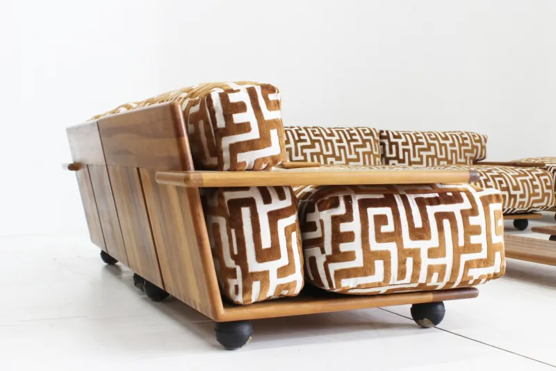 Pamono Pianura Sofa Set by Mario Bellini for Cassina, 1970s, Set of 10> Living Room Sets