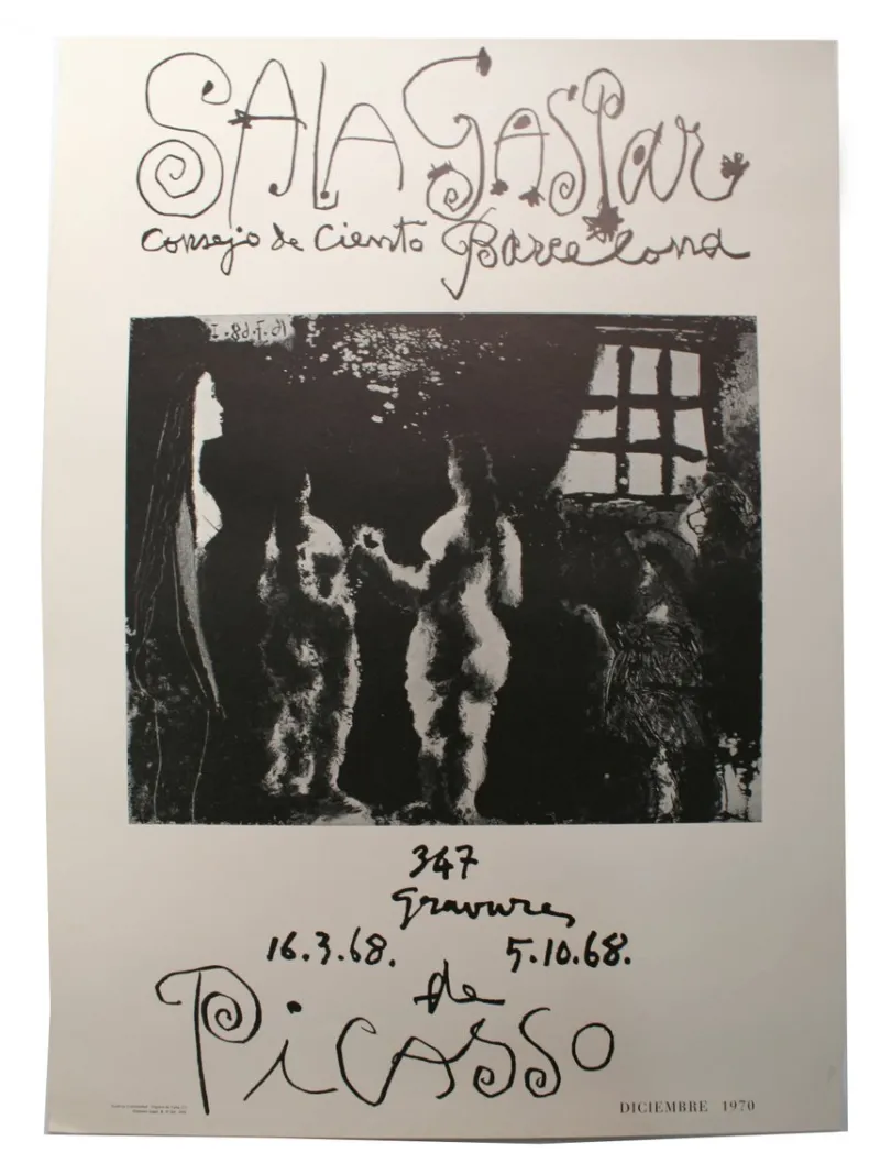 Pamono Picasso at Gaspar Gallery in Barcelona Poster, 1968> Posters|Wall Decor