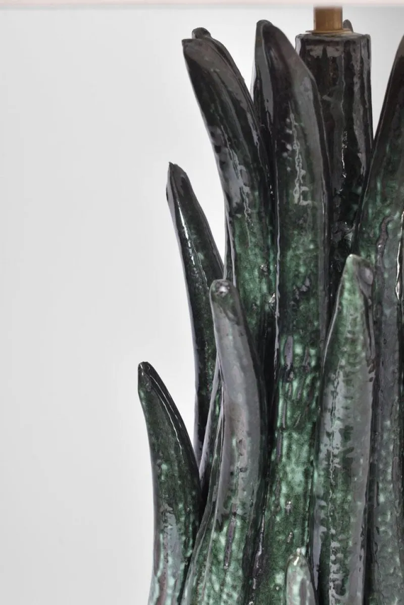 Discount Pamono Pico Green Ceramic Lamp by Barracuda Interiors
