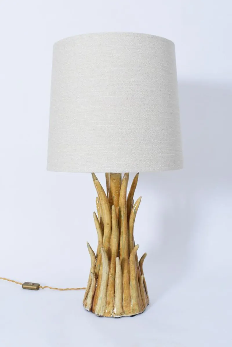 Online Pamono Pico Mustard Ceramic Lamp by Barracuda Interiors
