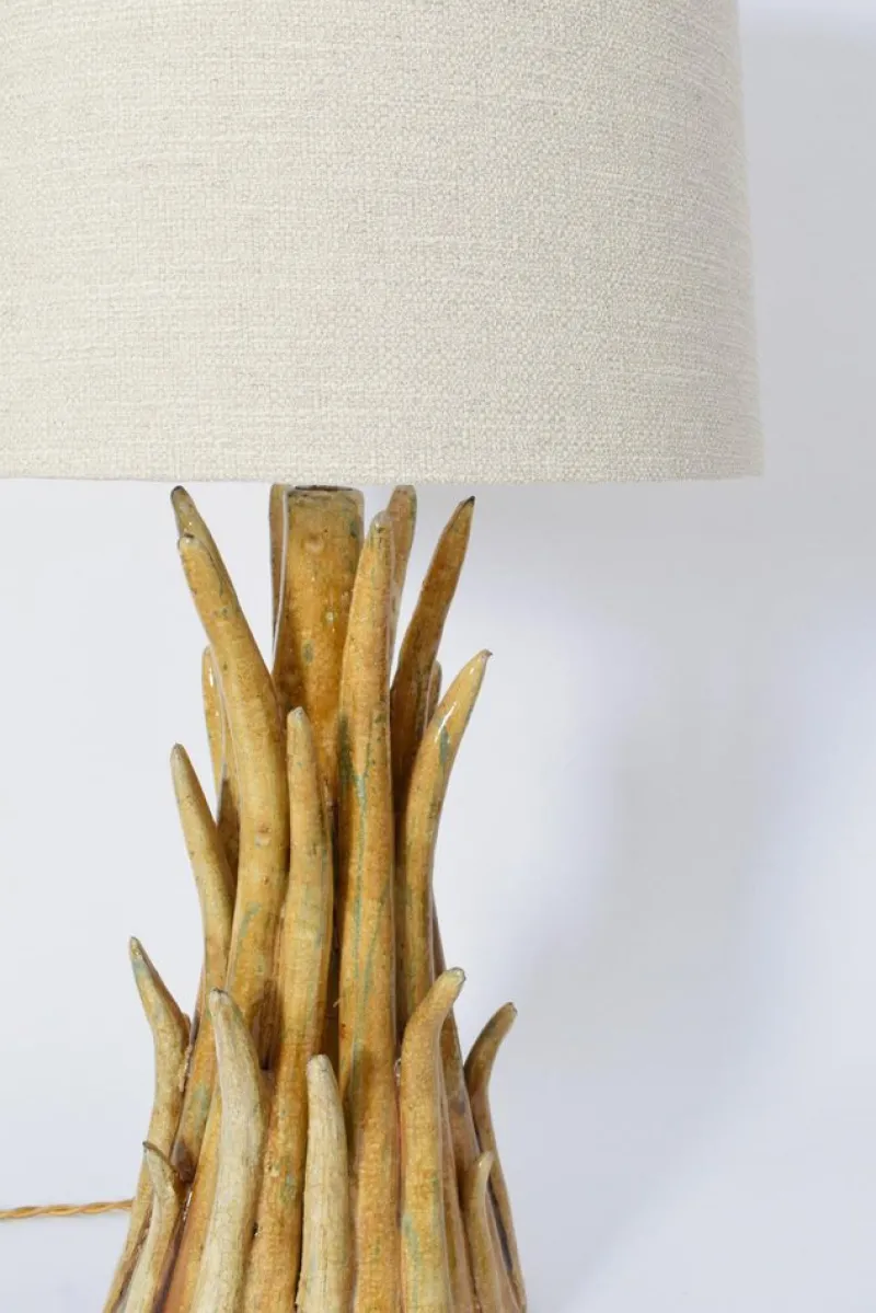 Online Pamono Pico Mustard Ceramic Lamp by Barracuda Interiors