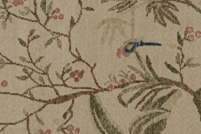 Sale Pamono Pictorial Rug in Green and Taupe from R&K Principal Jahanshah Nazmiyal