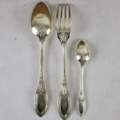 Sale Pamono 61-Piece Cutlery Set in Silver-Plated Metal from Maison Ercuis, Set of 61
