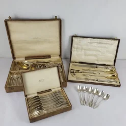 Sale Pamono 61-Piece Cutlery Set in Silver-Plated Metal from Maison Ercuis, Set of 61
