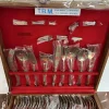 Pamono 120-Piece Oriental Brass Cutlery Set, 1977, Set of 120> Dinnerware Accessories