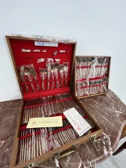 Pamono 120-Piece Oriental Brass Cutlery Set, 1977, Set of 120><noscript><img width=