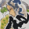 Discount Pamono Pierre Ambrogiani, The Peasant Woman, Original Signed Watercolor