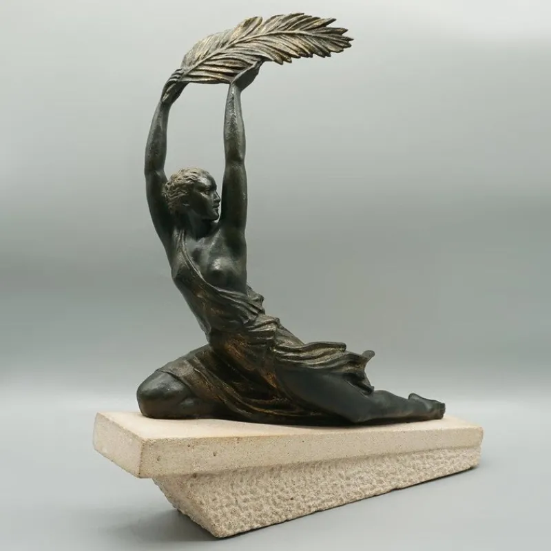 Pamono Pierre Le Faguays, Palm Dancer, Original Bronze Sculpture, 1920s-1940s> Art Deco