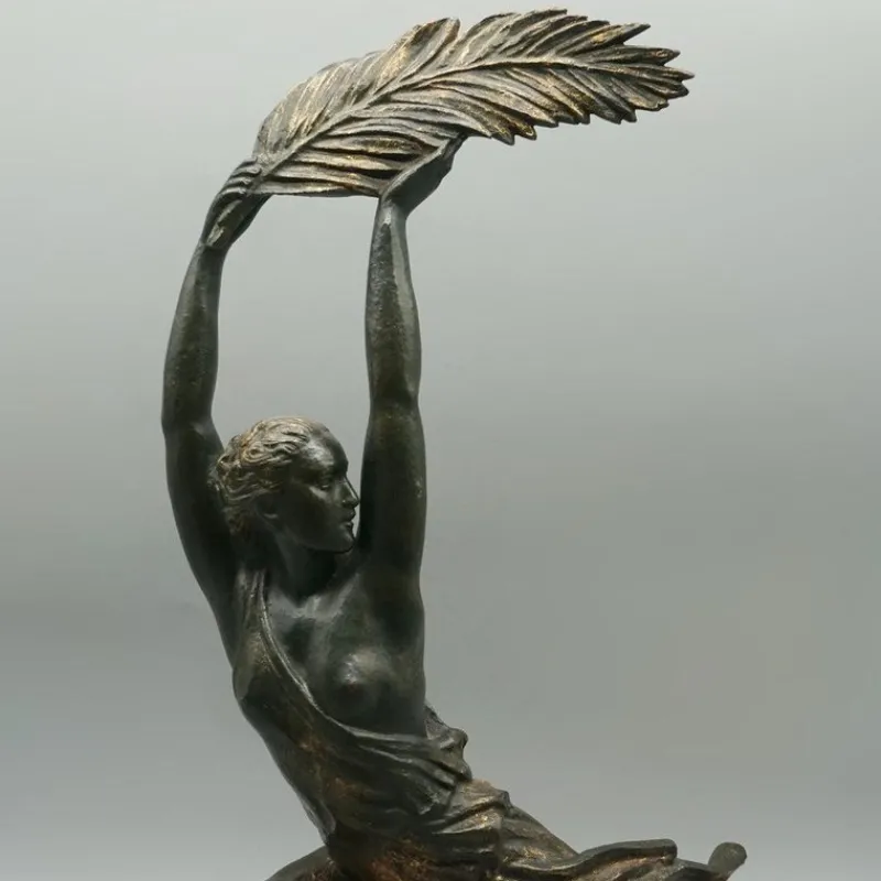 Pamono Pierre Le Faguays, Palm Dancer, Original Bronze Sculpture, 1920s-1940s> Art Deco