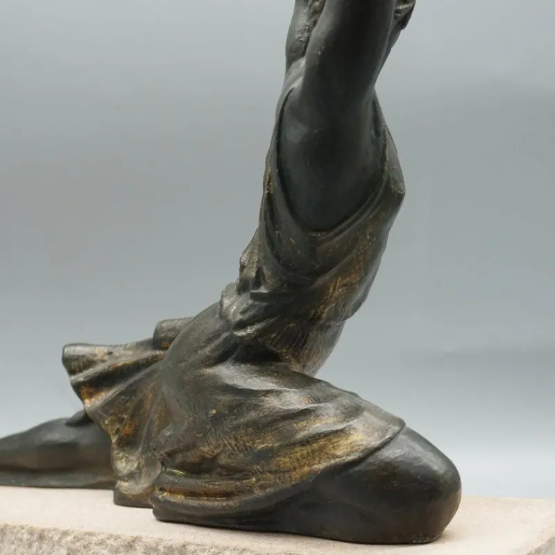 Pamono Pierre Le Faguays, Palm Dancer, Original Bronze Sculpture, 1920s-1940s> Art Deco