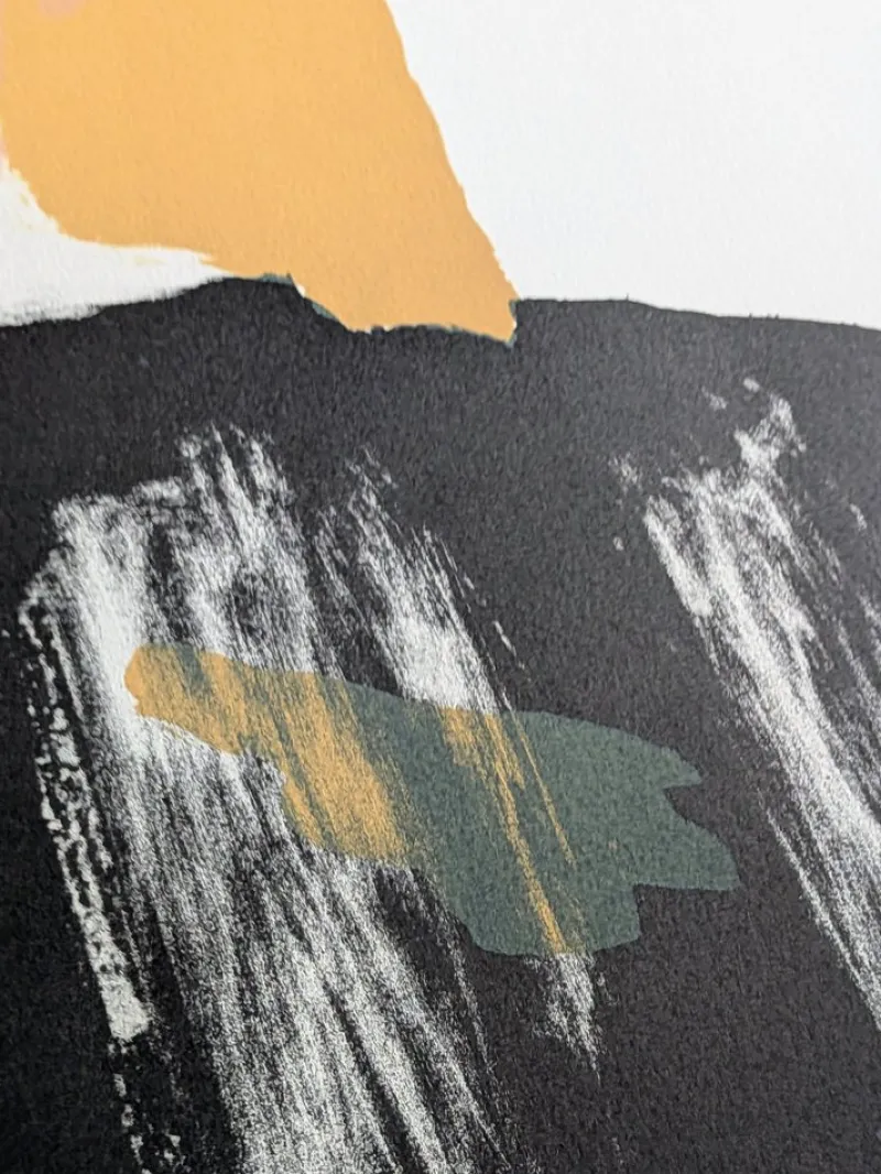 Hot Pamono Pierre Pallut, Abstract Composition, Hand-Signed Lithograph, 1972