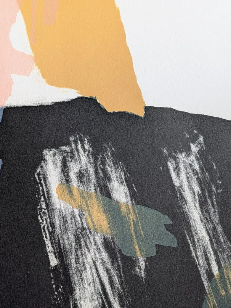Hot Pamono Pierre Pallut, Abstract Composition, Hand-Signed Lithograph, 1972