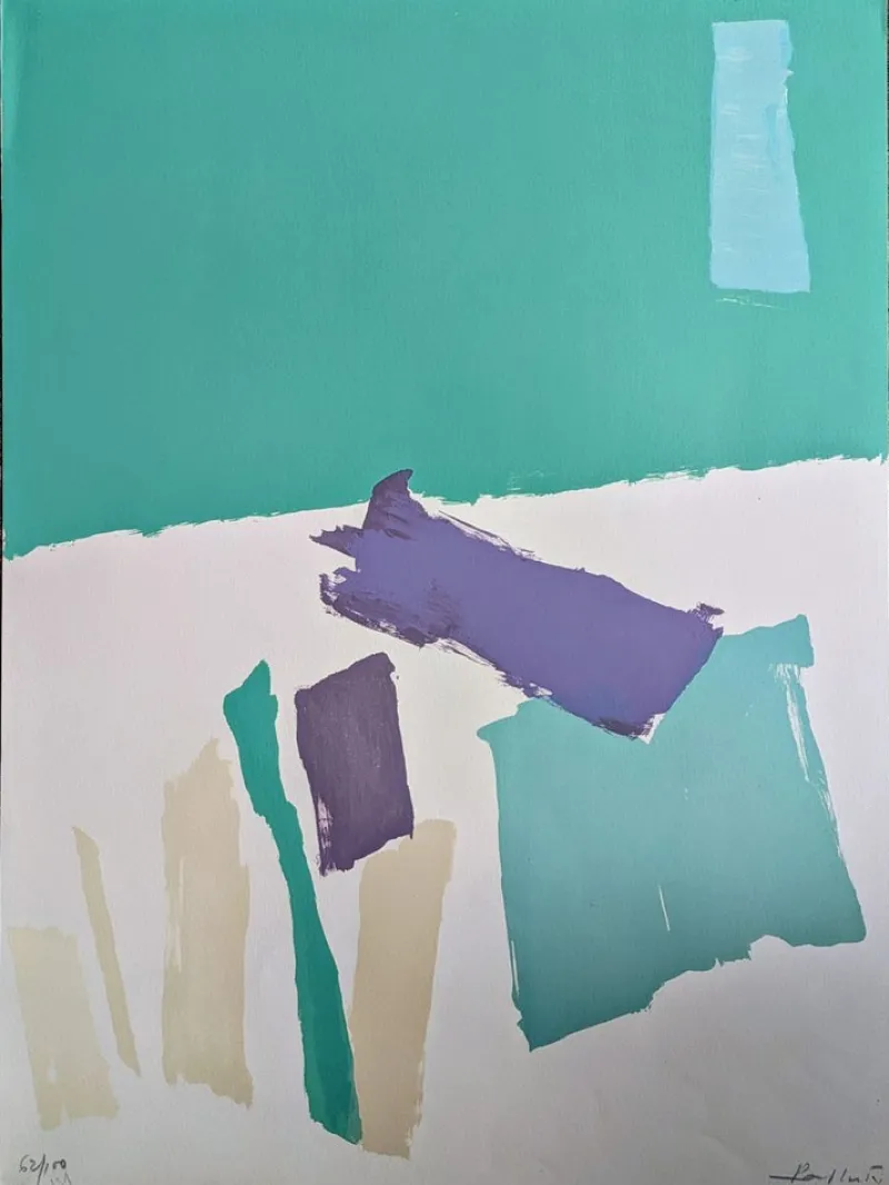 Pamono Pierre Pallut, Abstract Composition, Hand-Signed Lithograph, 1972> Abstraction|Prints & Multiples