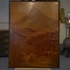 Hot Pamono Pierre Rosenau, Marquetry Artwork with Mountain, Mid-20th Century, Wood