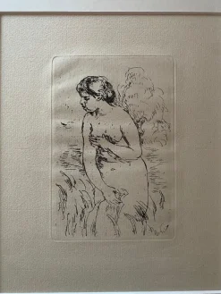 Pamono Pierre-Auguste Renoir - Nude Bather - Original Etching - Early 20th Century> Impressionist